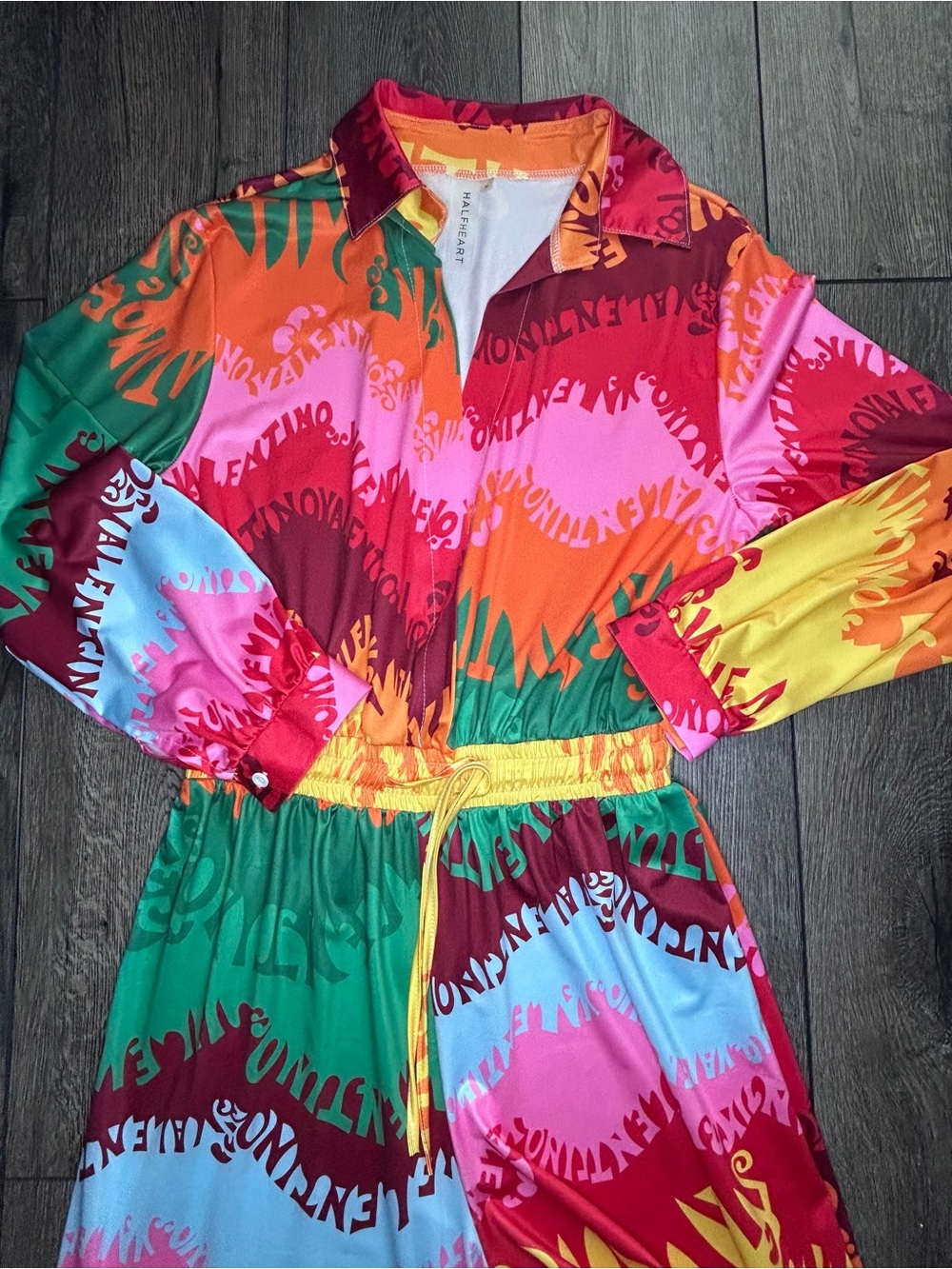 NWOT Tropical Resort Palazzo Jumpsuit Colorful Cruise Vacation Statement Outfit - Picture 5 of 16